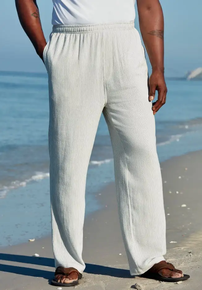 Elastic Waist Gauze Cotton Pants