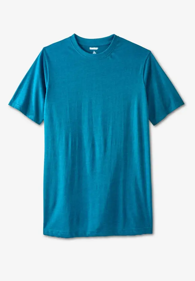 Shrink-Less Lightweight Longer-Length Crewneck T-Shirt