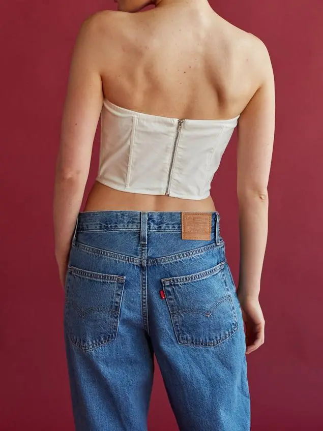 Tate Strapless Contrast Corset Top