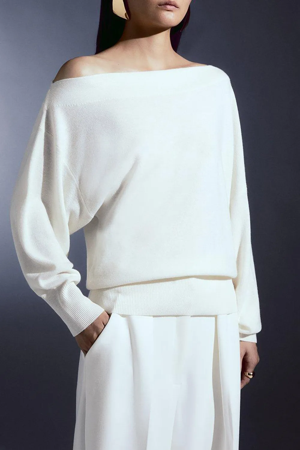 Blend Off The Shoulder Knit Top