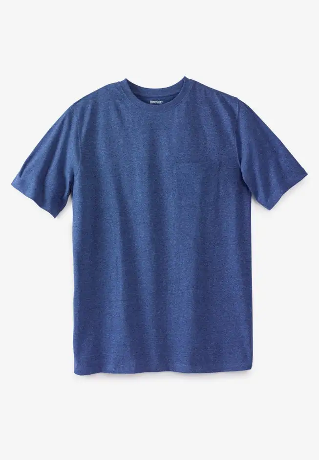 Shrink-Less Lightweight Pocket Crewneck T-Shirt