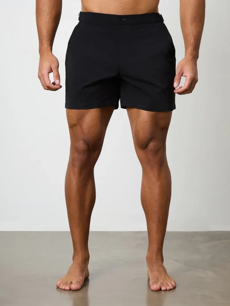 Black Leisure Daily Swim Short