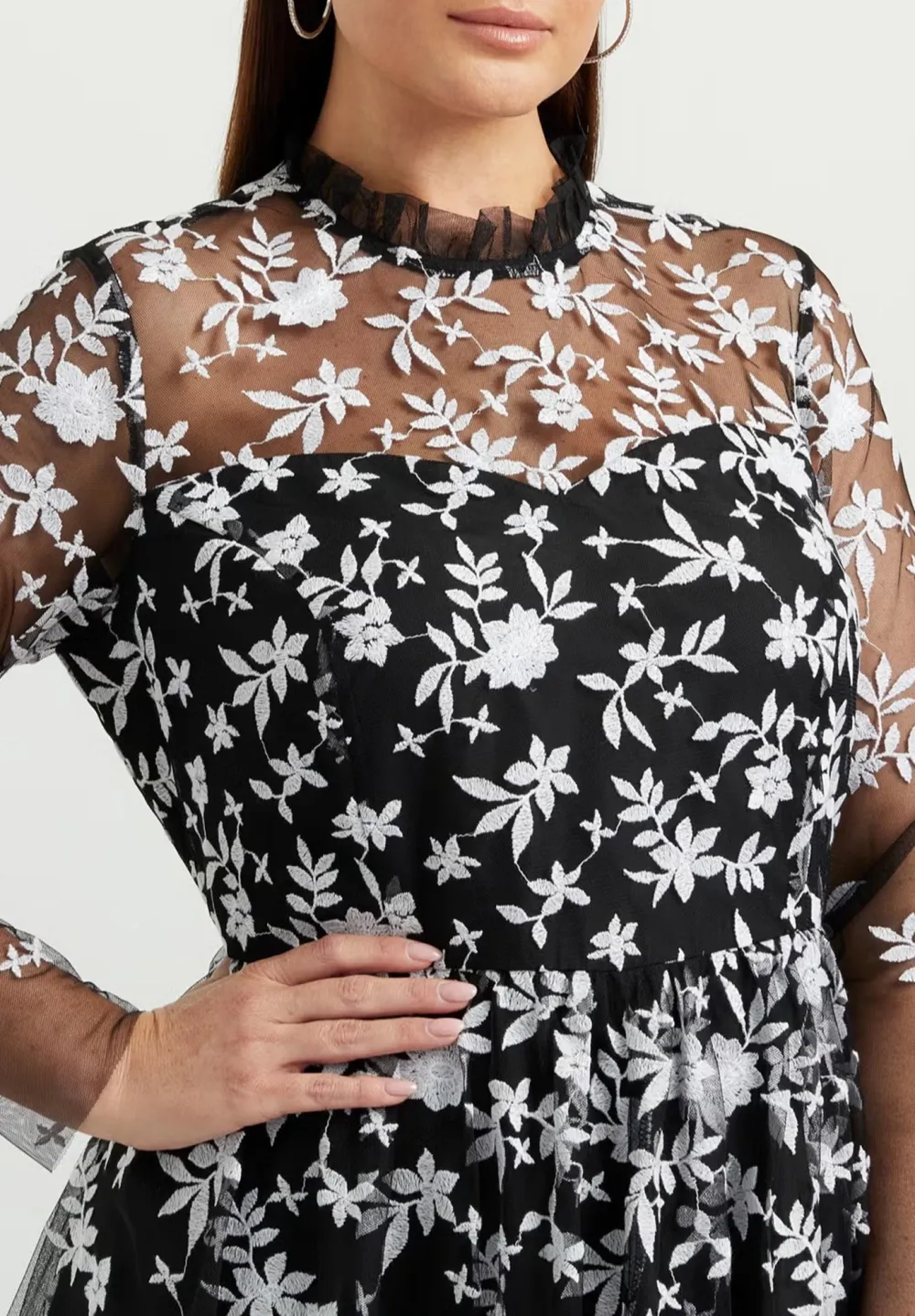 Round Neck Double Layered Dress
