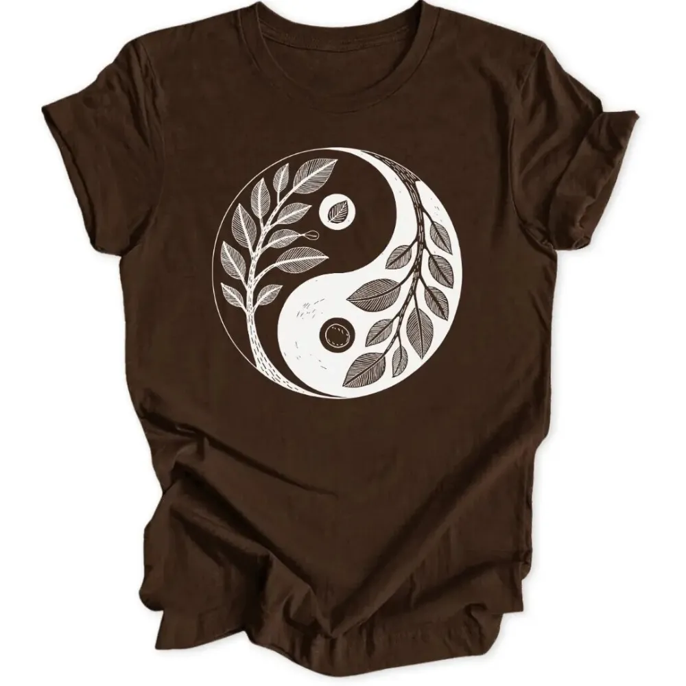 Ying Yang Leaves Unisex T-Shirt