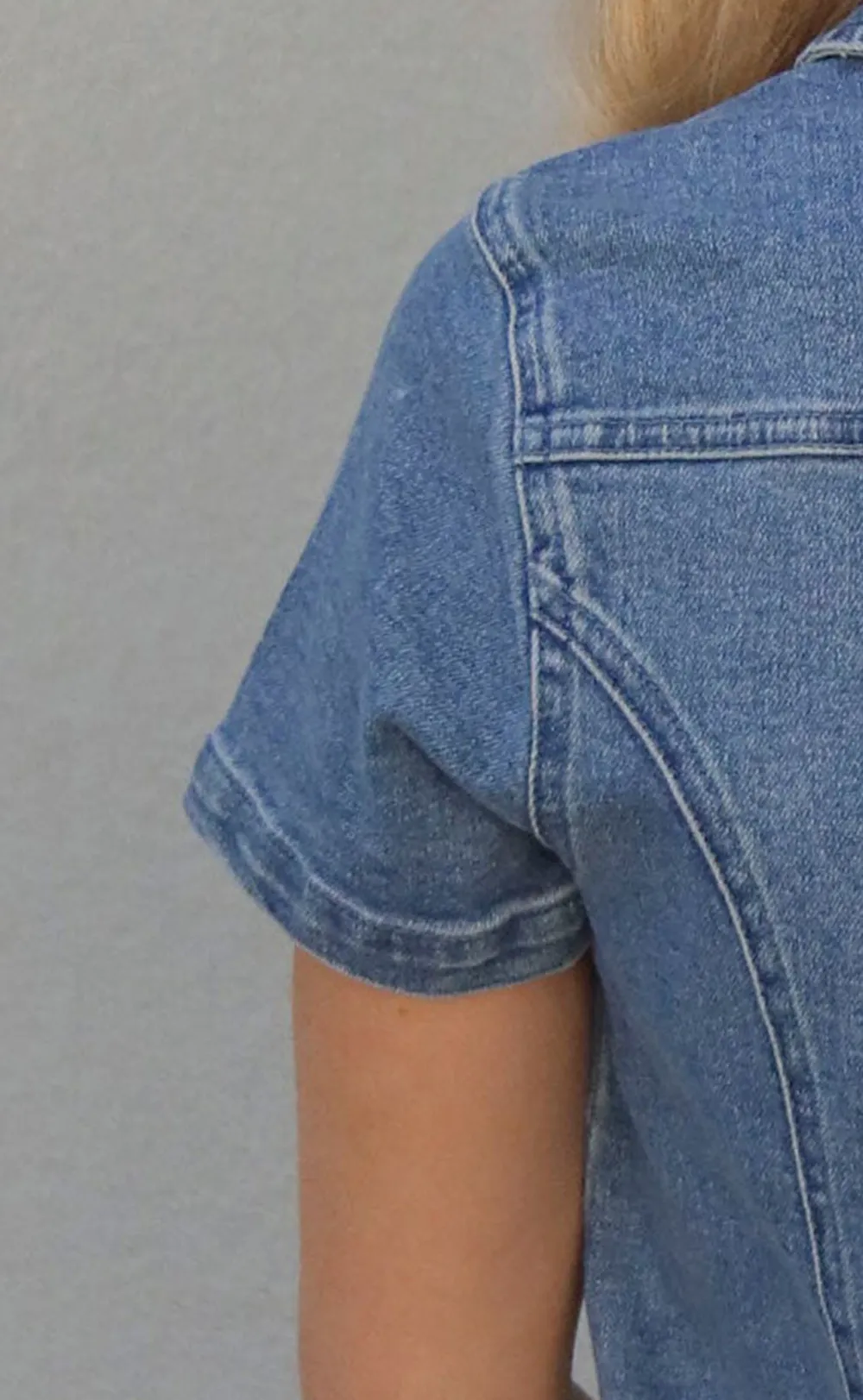 Denim Zip Front Short Dress