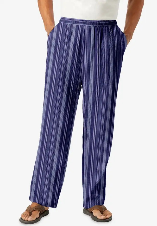 Elastic Waist Gauze Cotton Pants