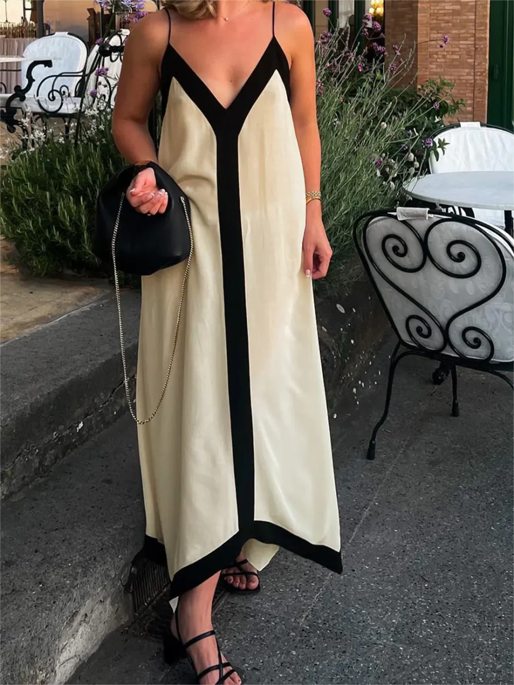 Old Money Aesthetics Slip Long Dress