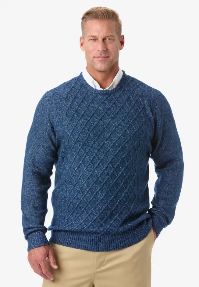 Soft Cable Knit Crewneck Sweater