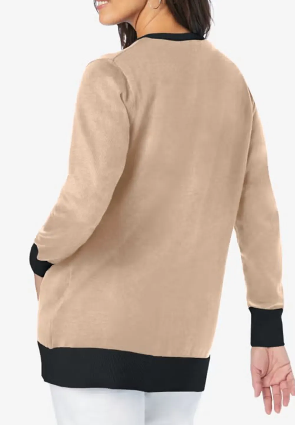 Round Neck Slim Fit Cardigan