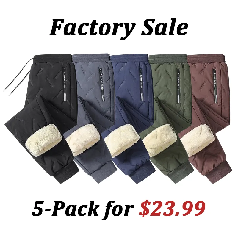 🔥Last Day Promotion 89% OFF🔥Men's Fleece-Lined Snow Pants - Drawstring Waistband, Ideal for Skiing Snowboarding & Winter Casual Wear