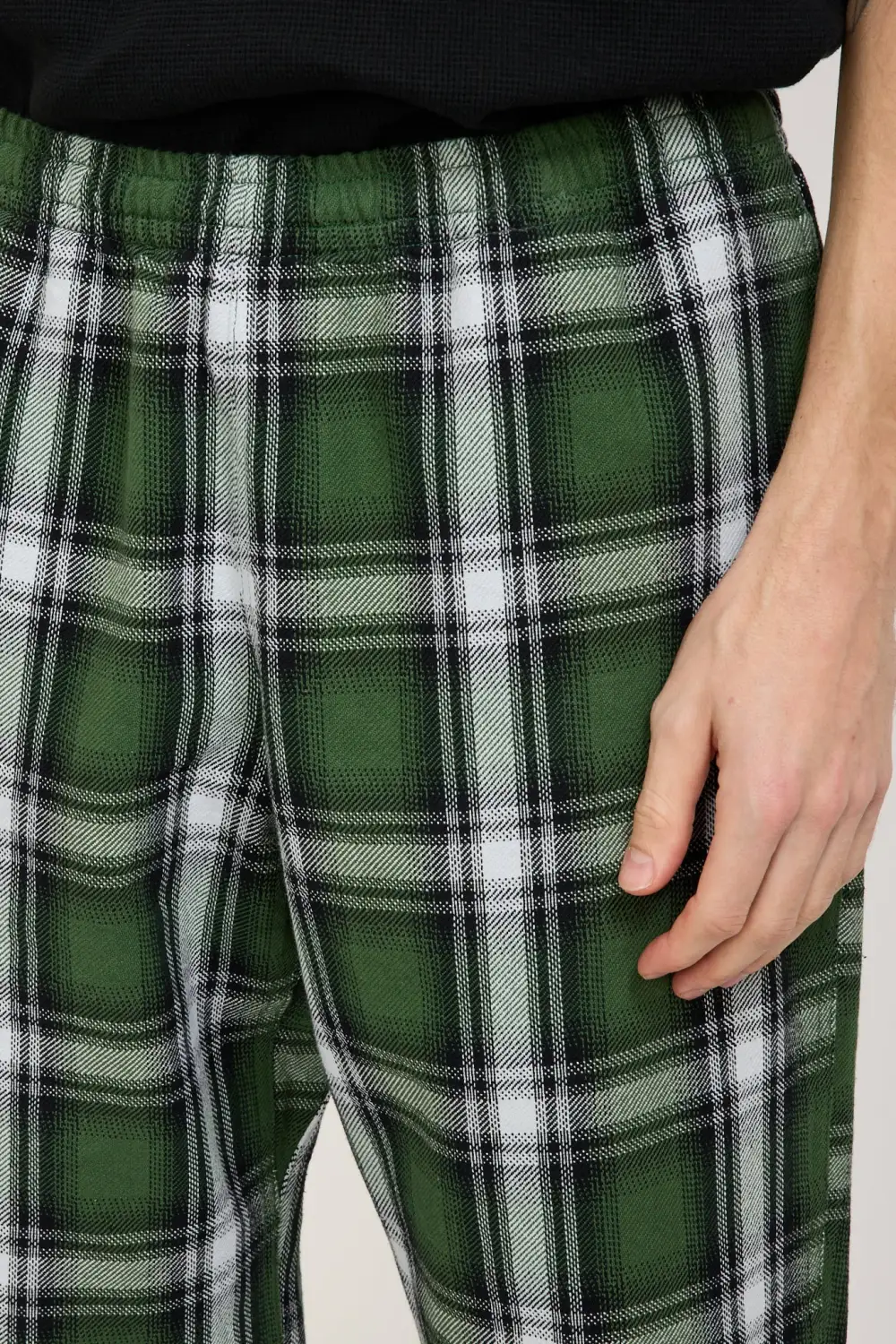 Vertical Striped Plaid Trousers