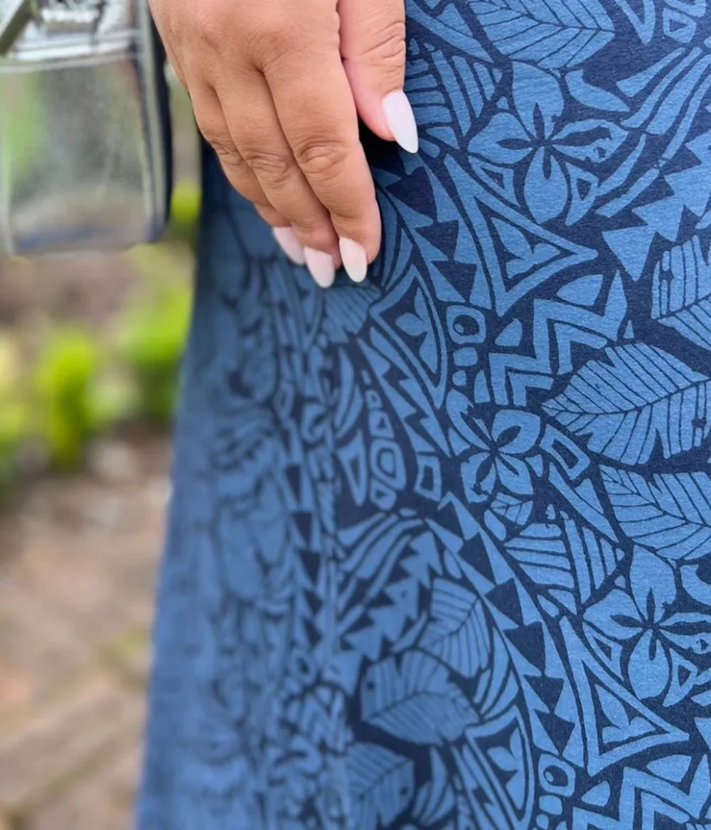 Navy Jersey Maxi Skirt