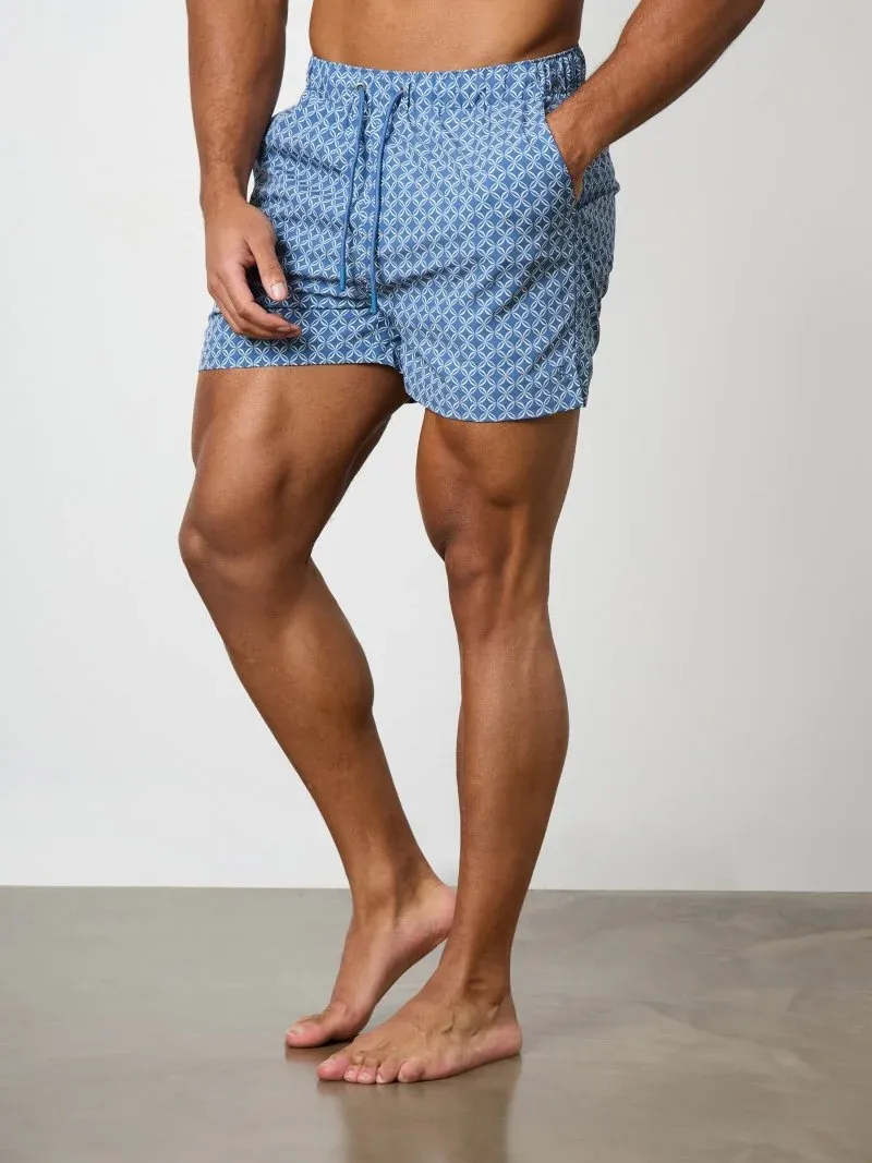Haze Blue Leisure Daily Swim Short