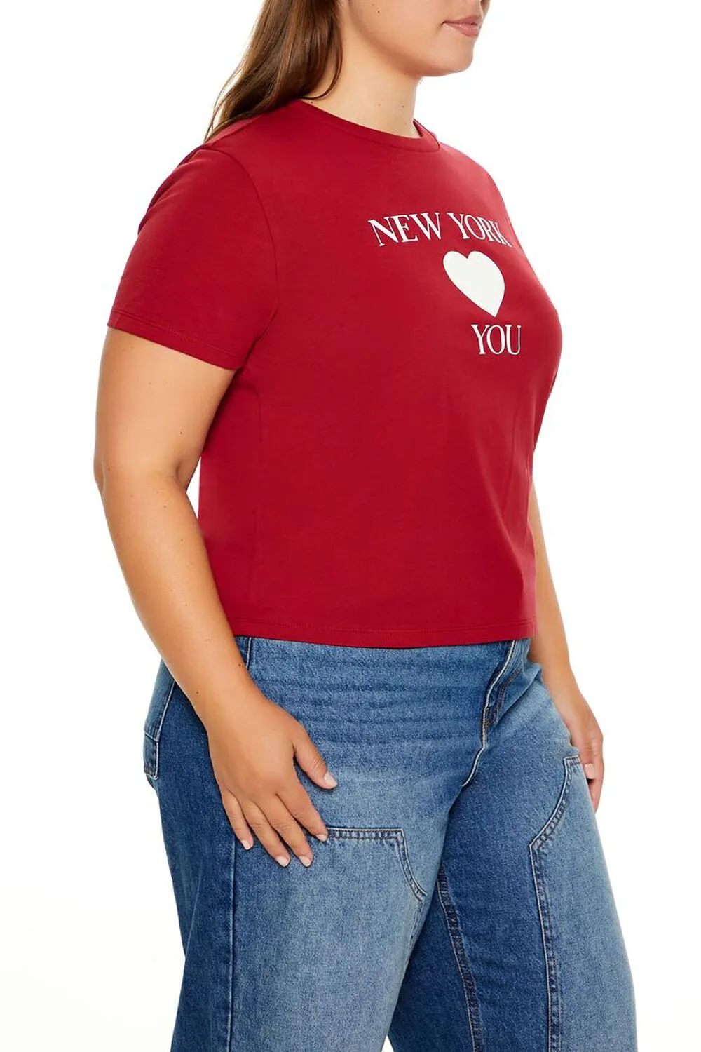 Plus Size Letter Print T-Shirt