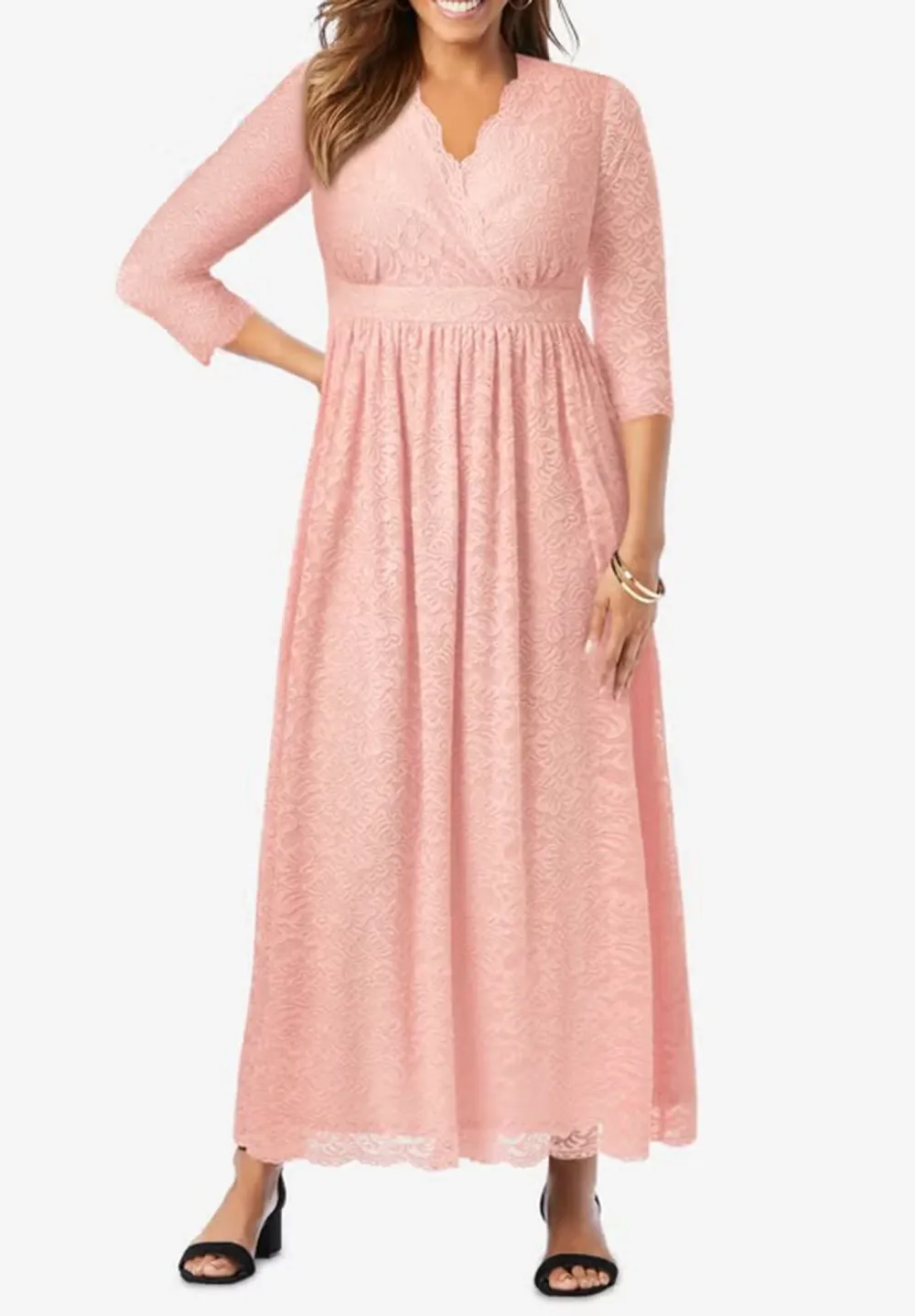 V-Neck Lace Dress