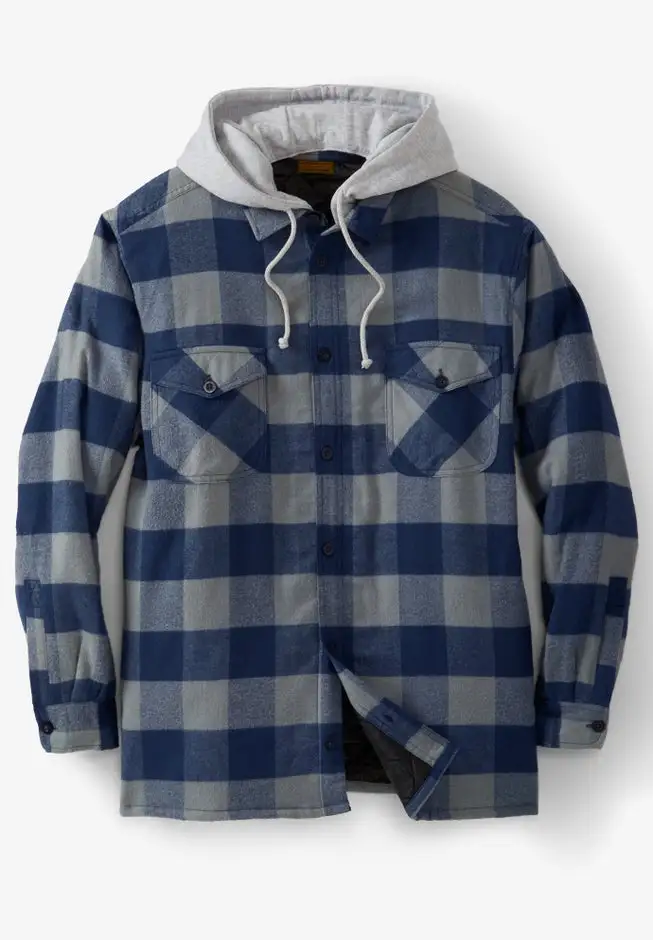 Removable Hooded Shirt Jacket