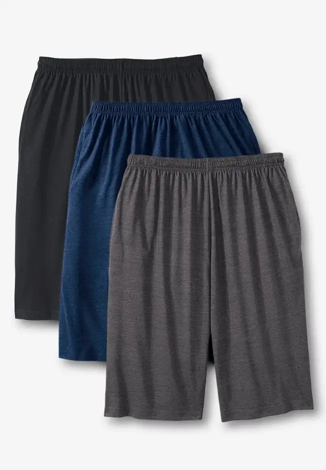 Lightweight Extra Long Shorts 3-Pack