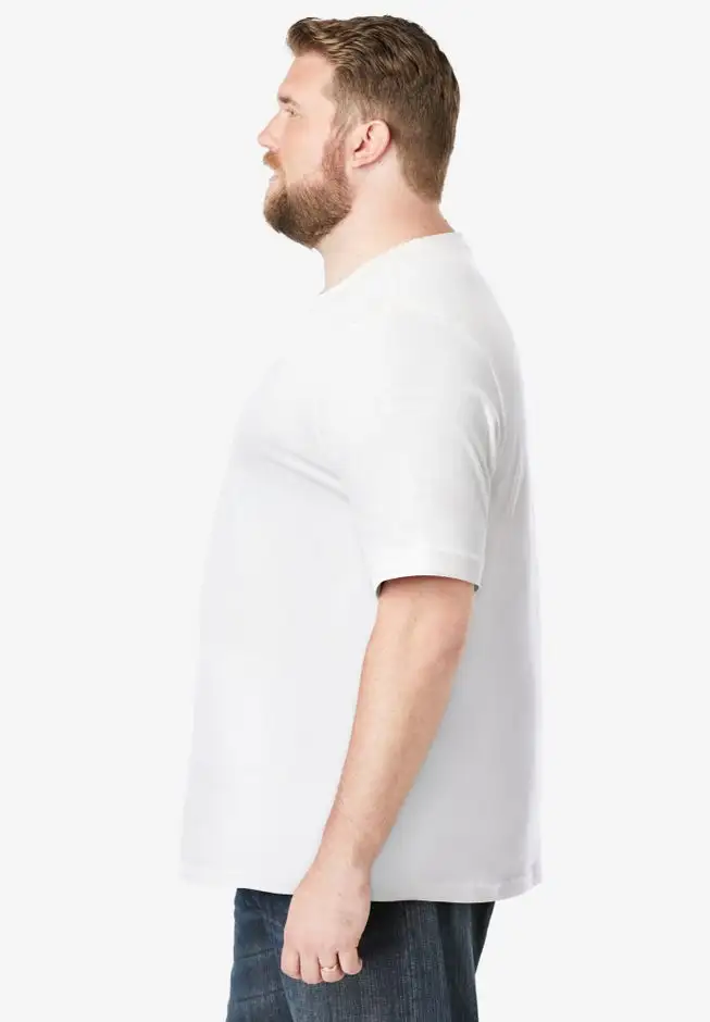 Shrink-Less Lightweight Pocket Crewneck T-Shirt