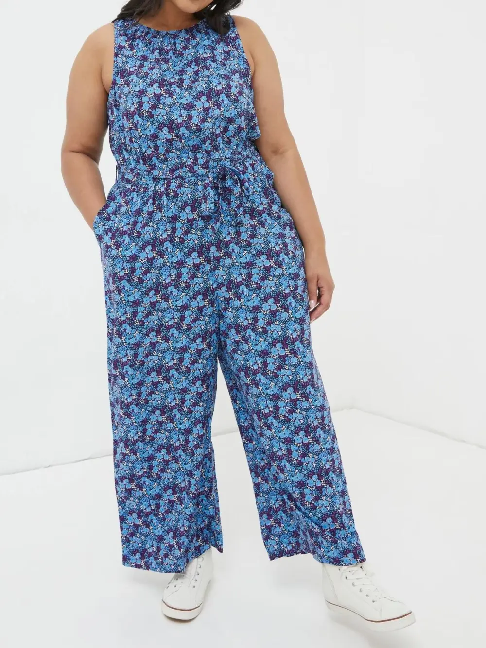 Purple Garden Island Floral Jumpsuit