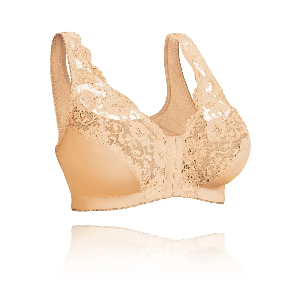 Front hooks, stretch-lace, super-lift, and posture correction