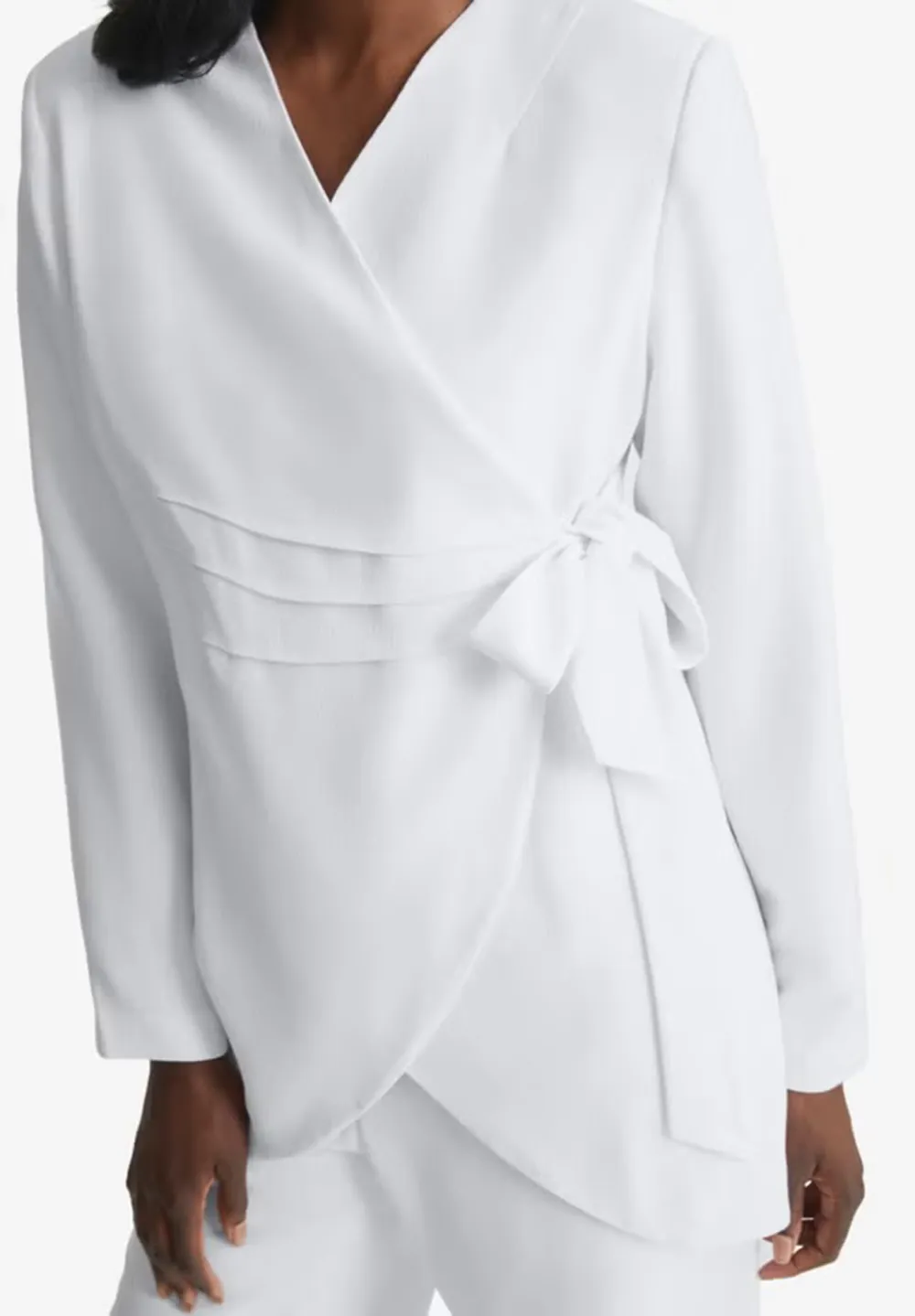 V-neck Faux Wrap Pantsuit