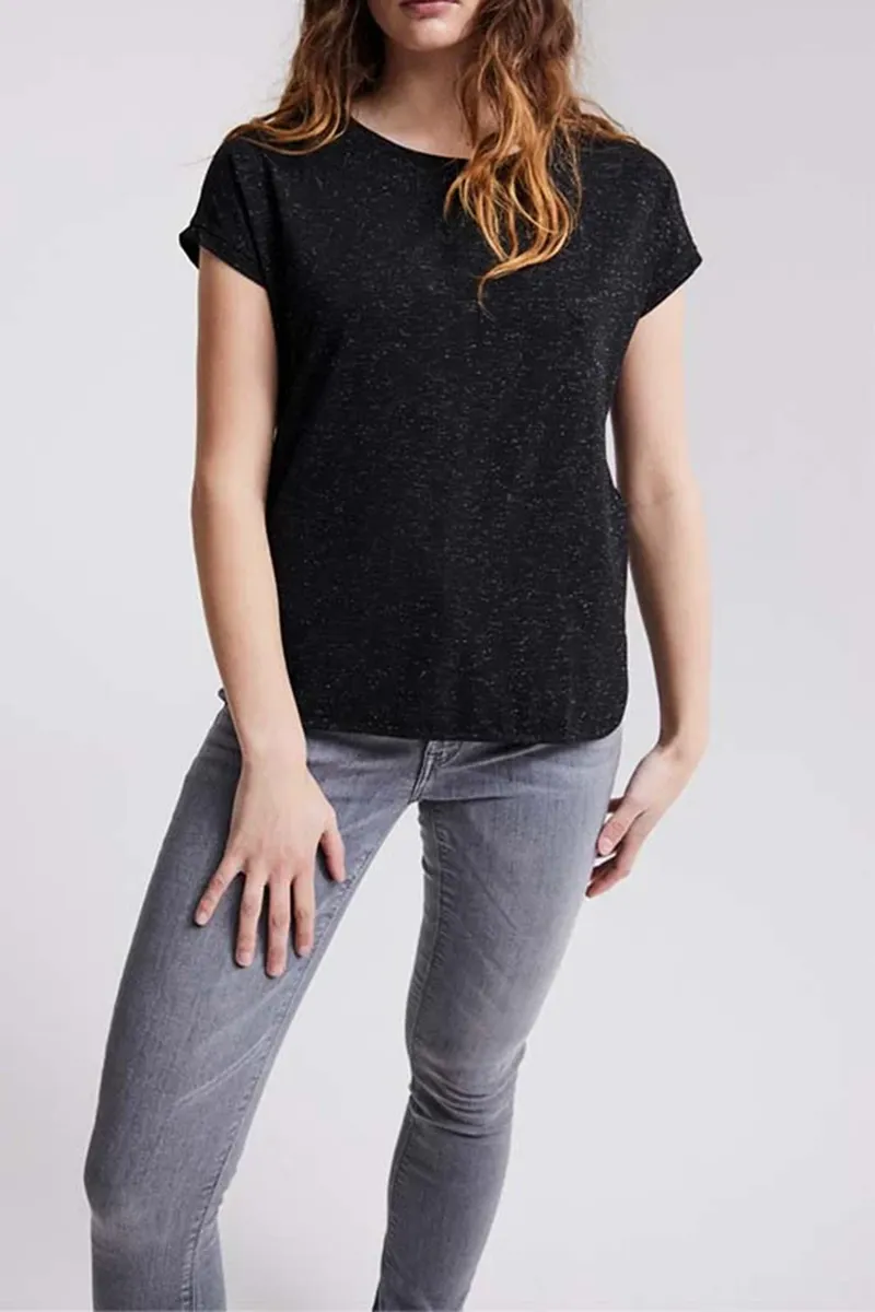 Speckled Casual Short Sleeve T-Shirts