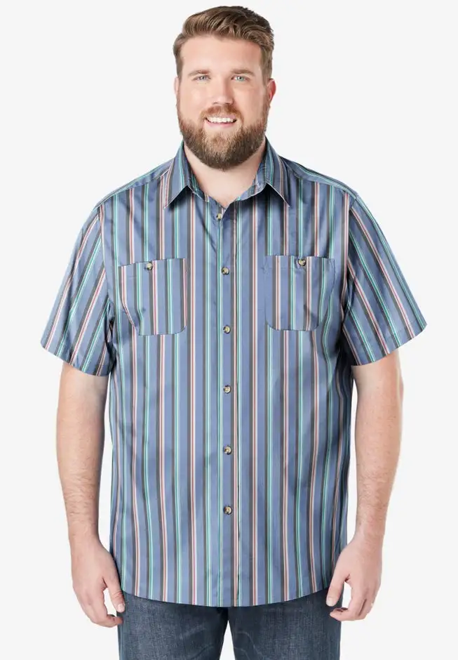 Striped Short-Sleeve Sport Shirt