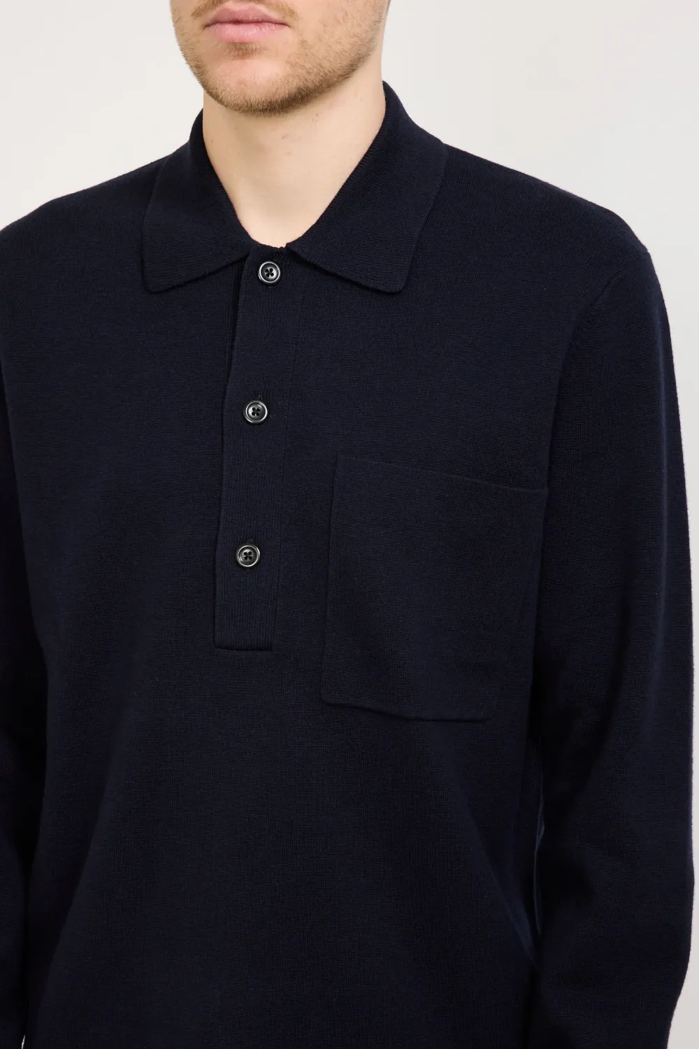 Dark Navy Cotton Milano Polo