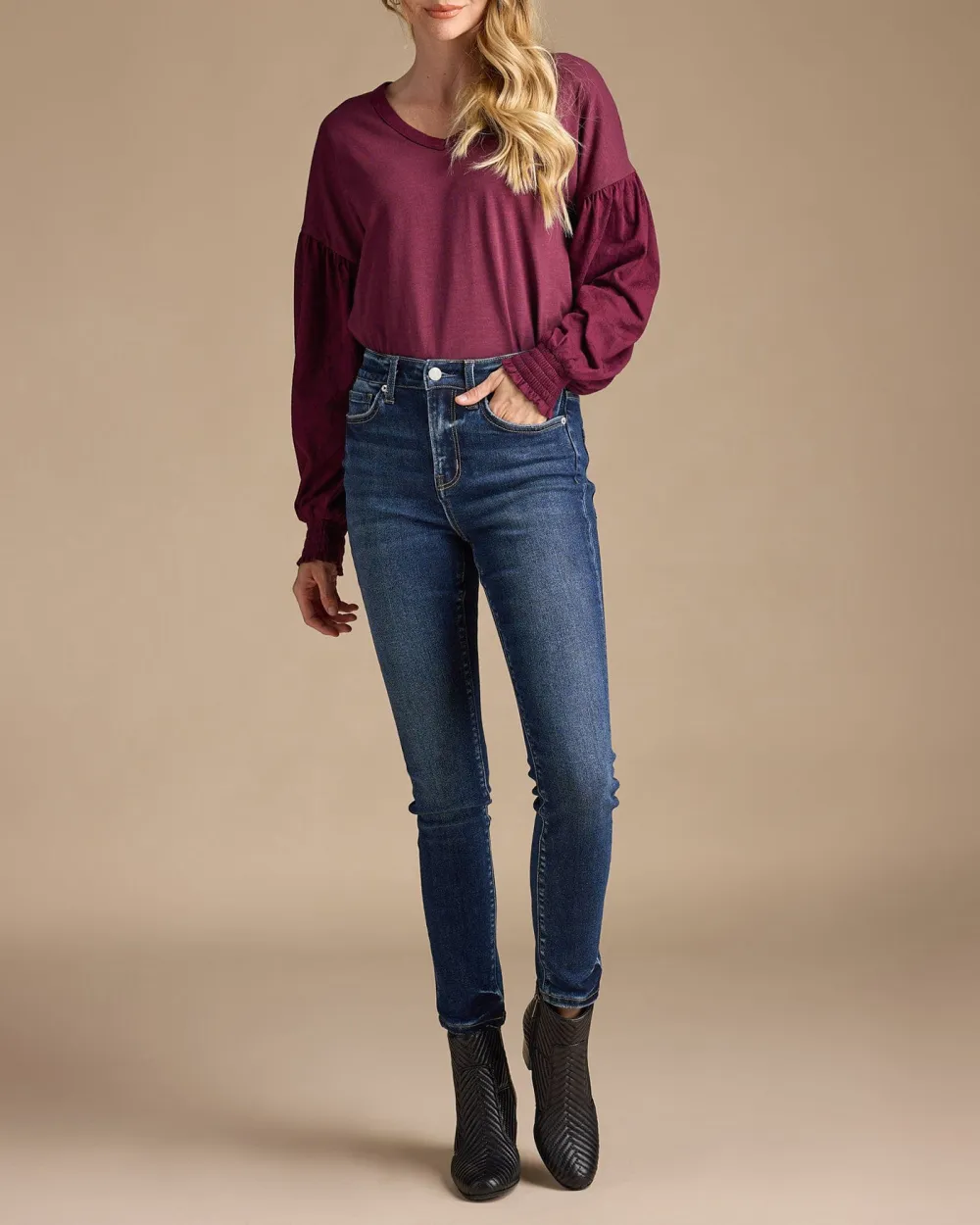 High Rise Ankle Length Skinny Jean