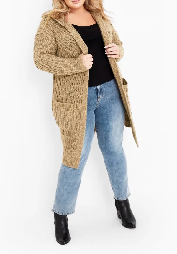 Loose Hooded Cardigan