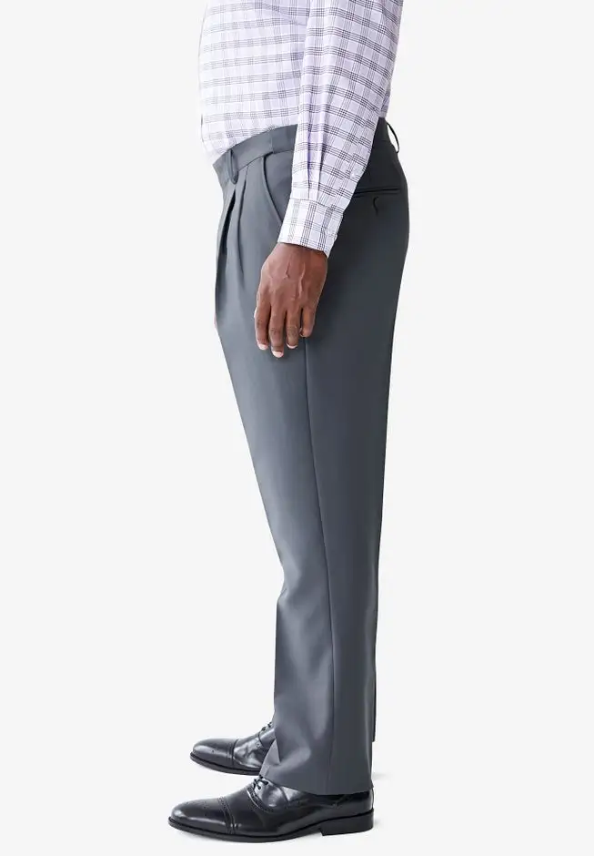Easy Movement Pleat-Front Expandable Dress Pants