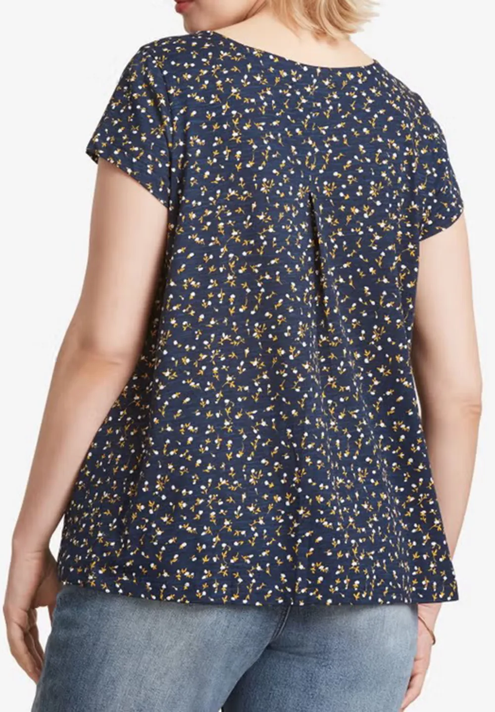 Back Pleated T-Shirt