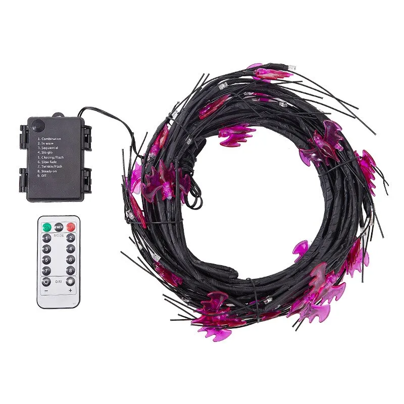 Halloween Decorative Vine Light LED Simulated Tree Light Spider Bat Branch Light Ghost Festival Atmosphere Decoration Light