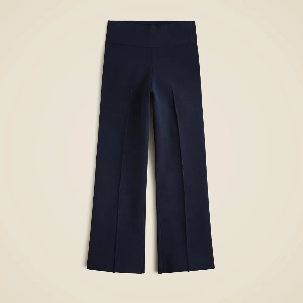 High-Rise Pintuck Straight Leg Pants