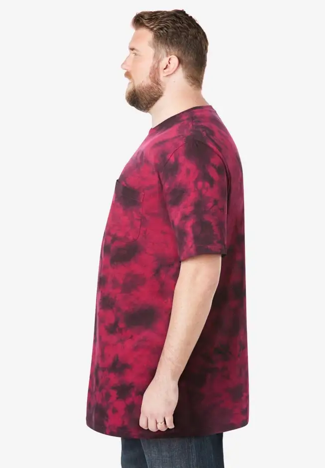 Shrink-Less Lightweight Longer-Length Crewneck Pocket T-Shirt