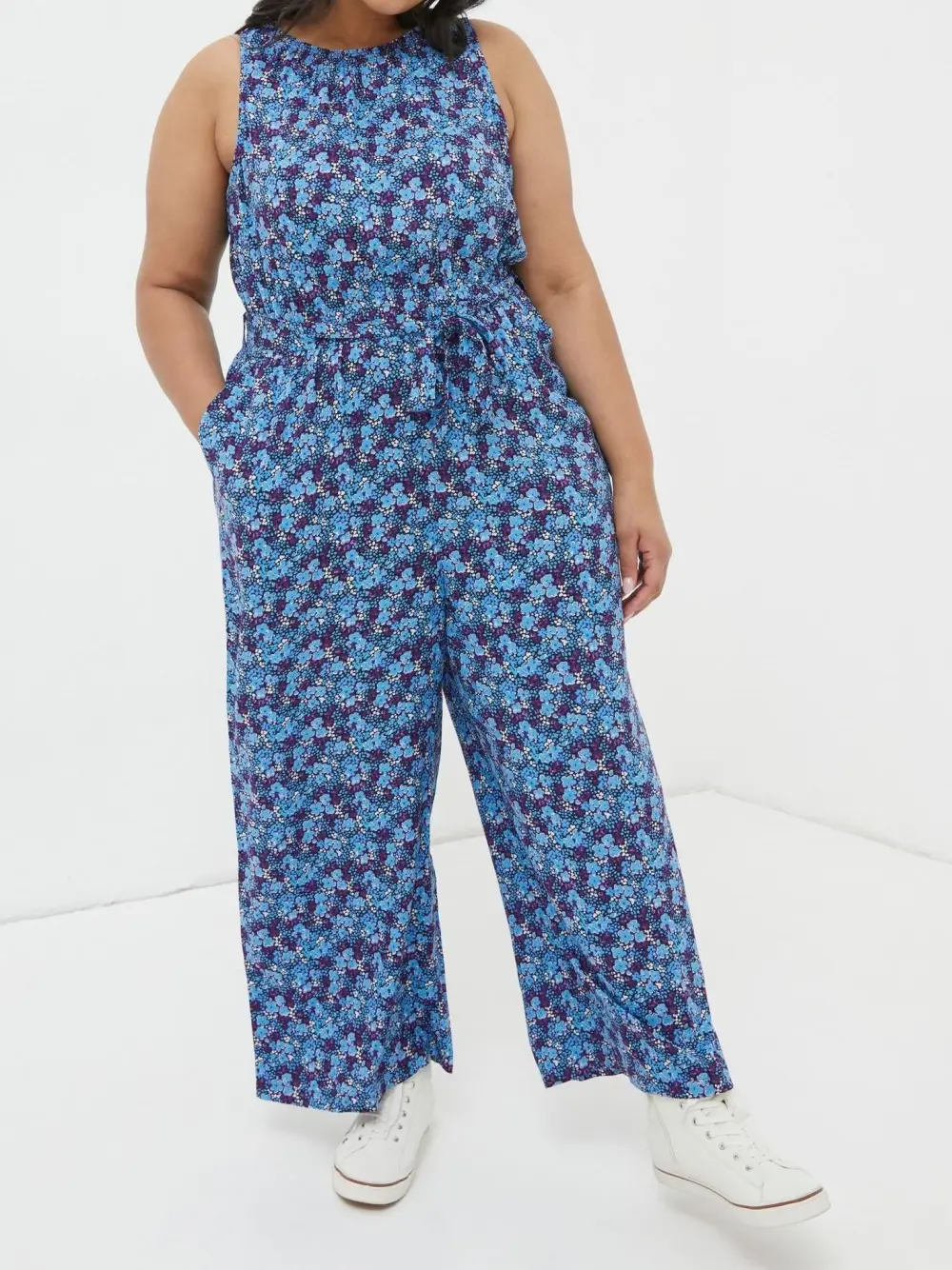 Purple Garden Island Floral Jumpsuit