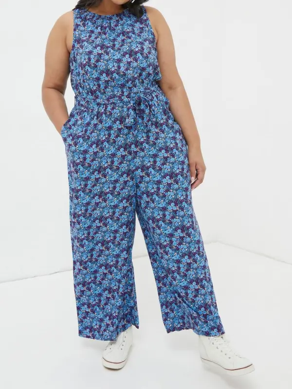 Purple Garden Island Floral Jumpsuit