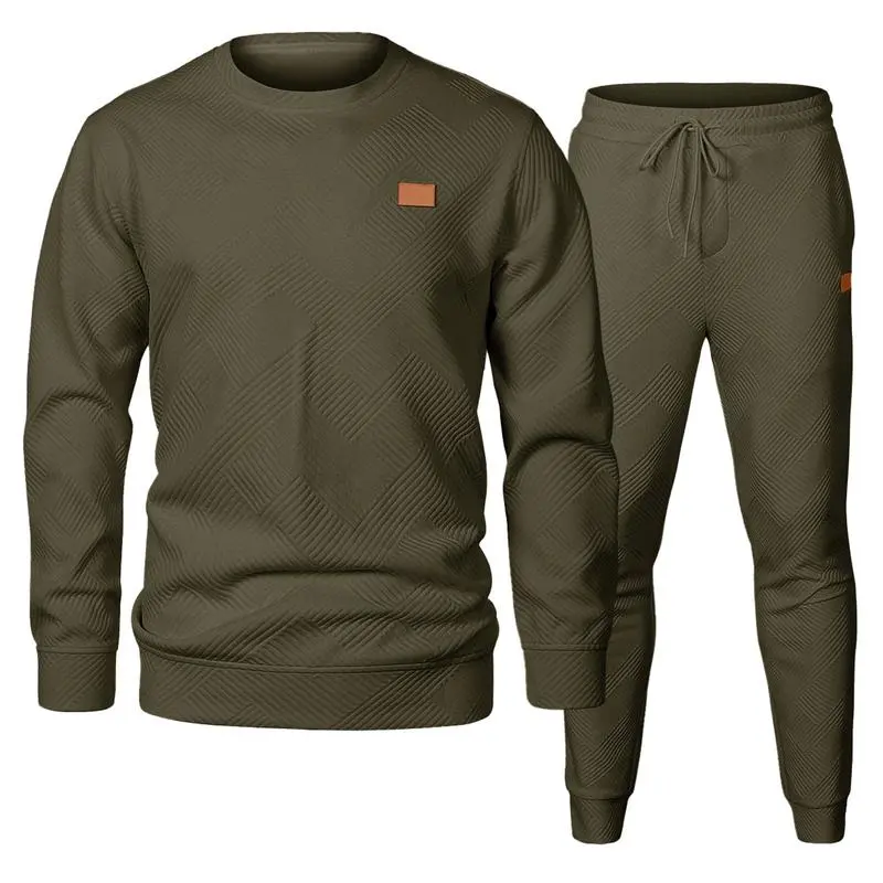 🔥Last Day Promotion 89% OFF🔥Men's 2-Piece Knitted Casual Suit - Sweatshirt & Pants for Daily Lounge Wear