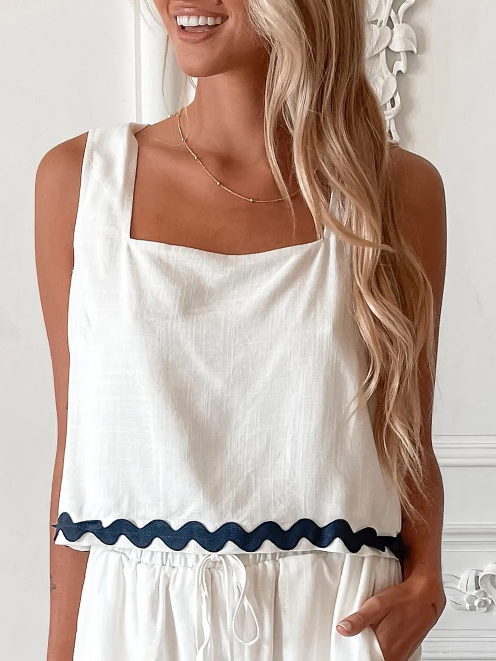 Casual Style Gingham Top