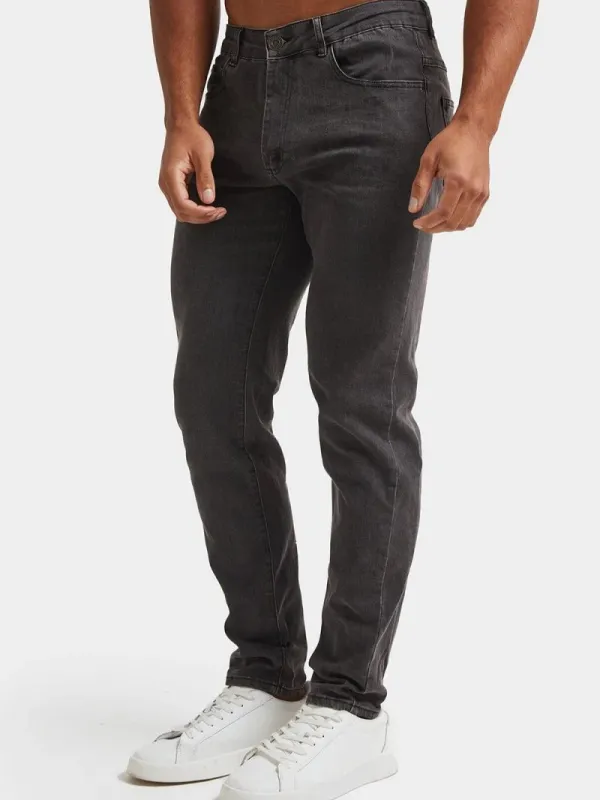 Dark Grey Casual Daily Soft  Athletic Jeans