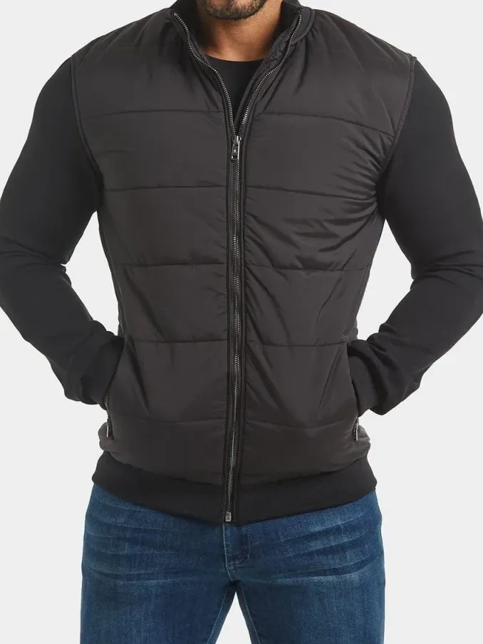 Black Daily Leisure Soft Hybrid Jacket