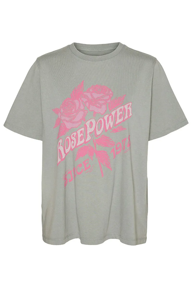 Floral Letter Print Short Sleeve T-Shirts
