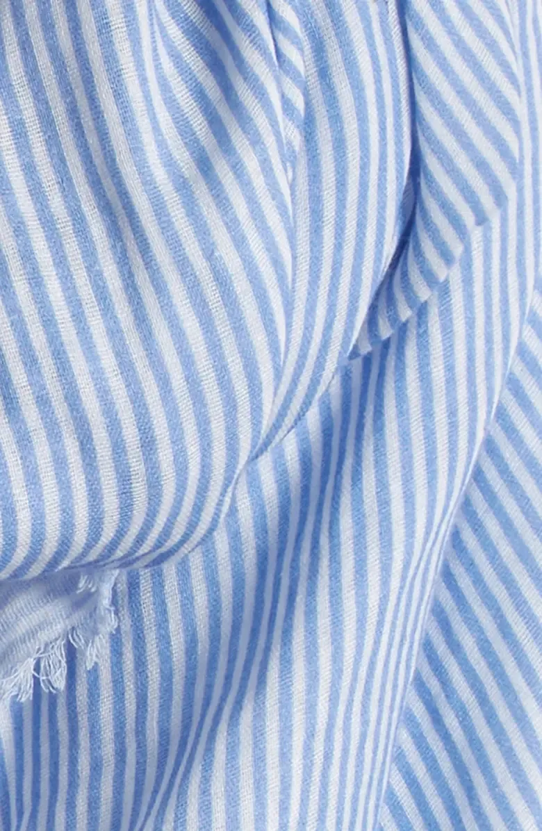 Striped Fringed Lightweight Scarf