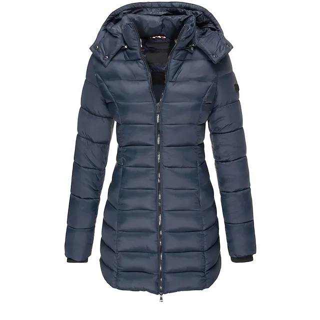 Women's Winter Warm Windproof Waterproof Mid-Length Puffer Jacket