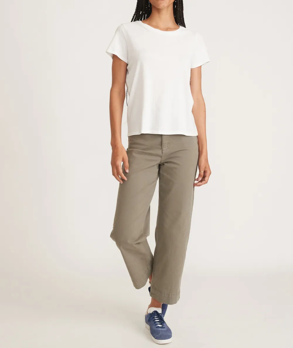 Plain White Crew Neck Basic Tee