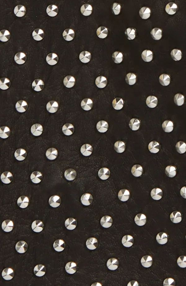Kelly Studded Leather Gloves
