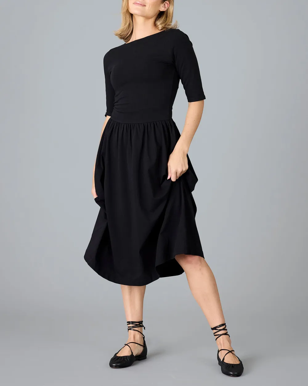 Mid Length Black Dress