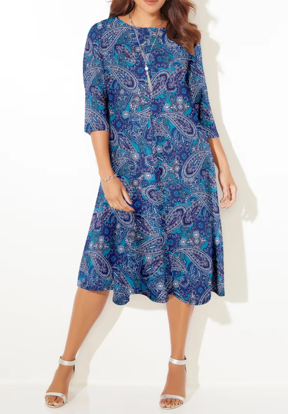 Three Quarter Sleeve Dress