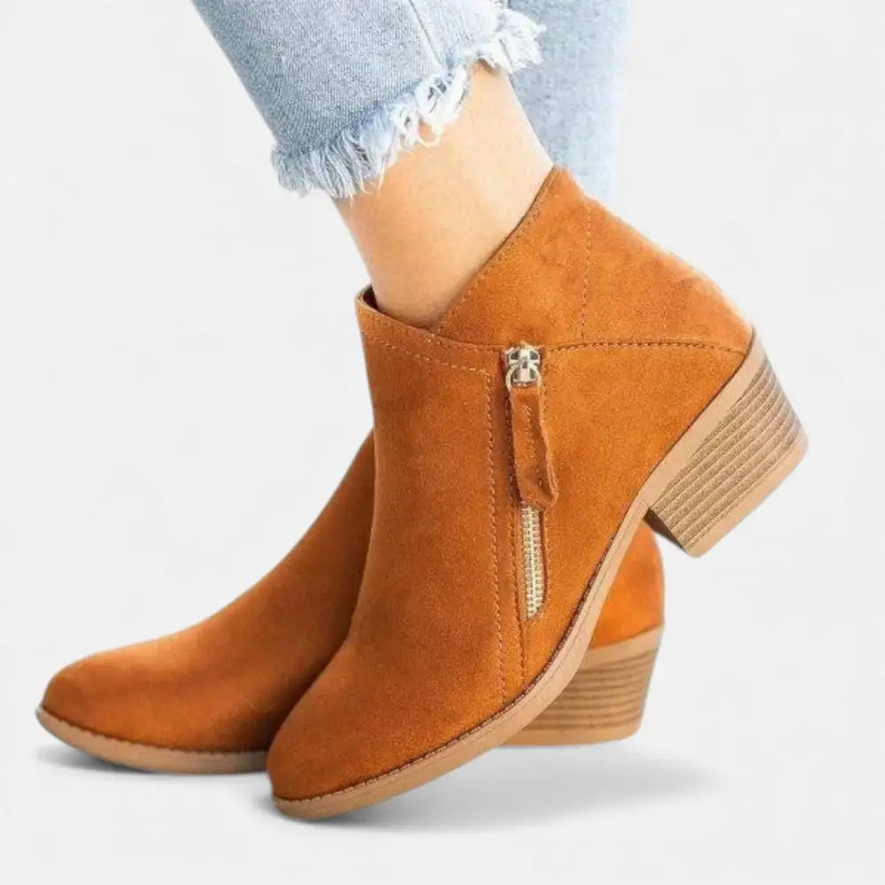 Stacked Heel Ankle Boots