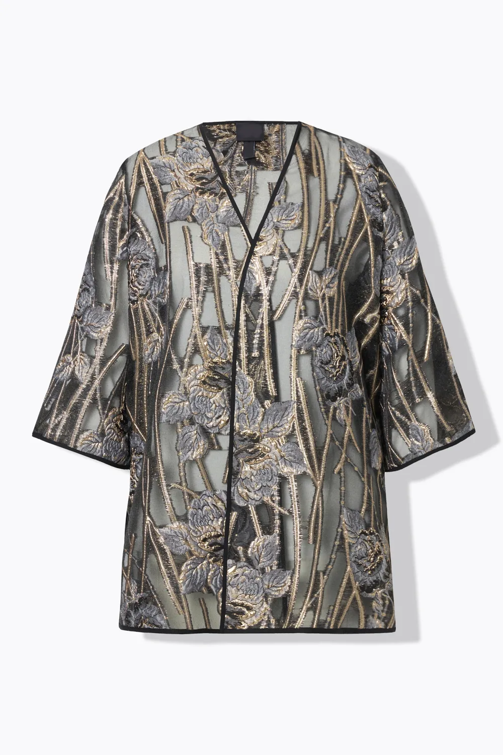 V-Neck Mid Length Jacket